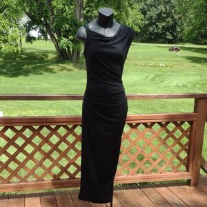 BTFBM Black One Shoulder Twist Strap Bodycon Maxi Size Small